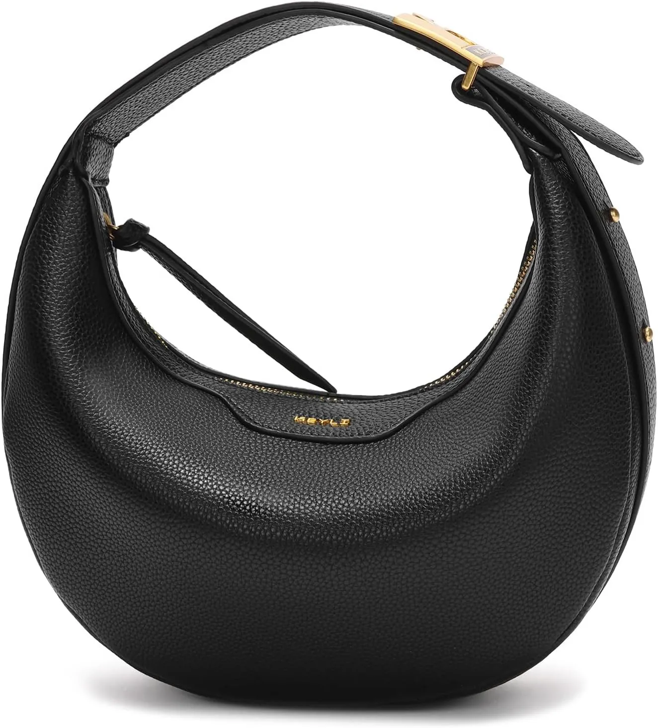 Keyli Crescent Shoulder Bag for Women Trendy Leather Crossbody Hobo Purse Vegan Clutch Handbag Adjustable Strap