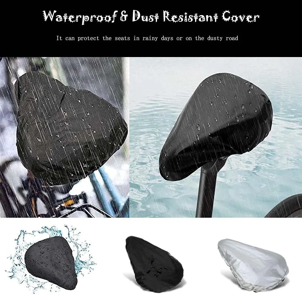 Kids Gel Bike Seat Cushion Cover for Boys & Girls, 9"x6" Breathable & Extra Soft Memory Foam Children Bicycle Saddle Pad with Water&Dust Resistant Cover