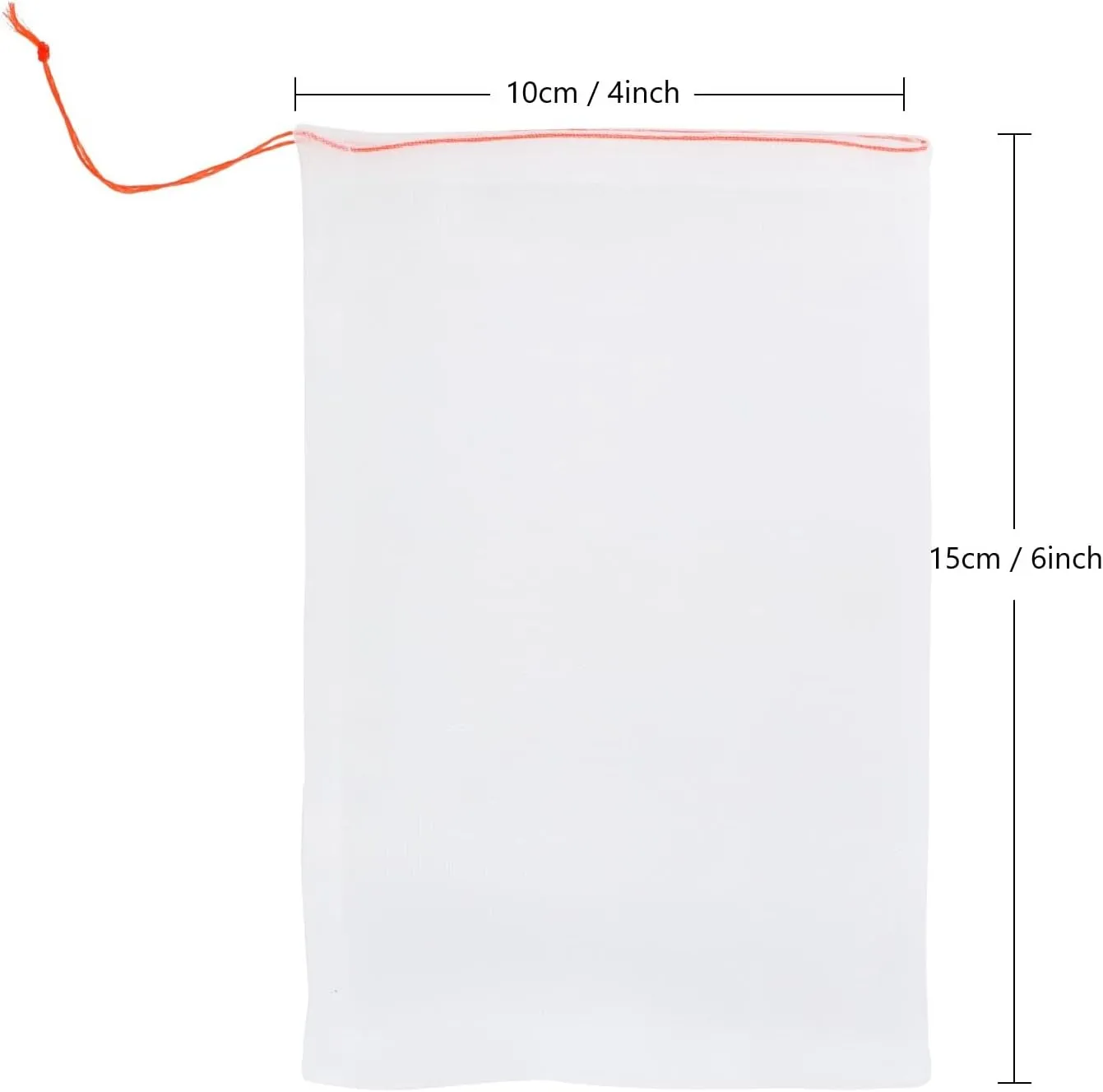 Kikhope 100Pcs Fruit Protection Bags, 6"x4" Garden Netting Bags with Drawstring, Fruit Netting Bags, Fruit Tree Bags, Netting Barrier Bags for Protecting Fruits and Vegetables