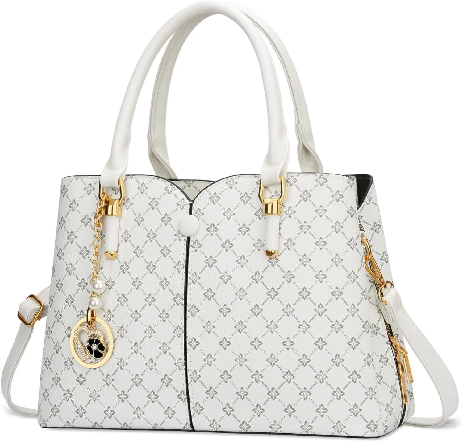 KKXIU Triple Compartments Women Purses and Handbags Trendy Satchel Top Handle Shoulder Bag for Ladies