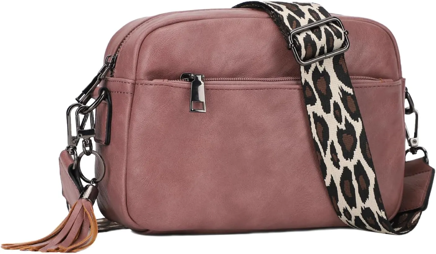 KL928 Small Crossbody Bag for Women, Soft FAUX Leather Cell Phone Purse，Adjustable Strap Shoulder Handbags Wallet Purse