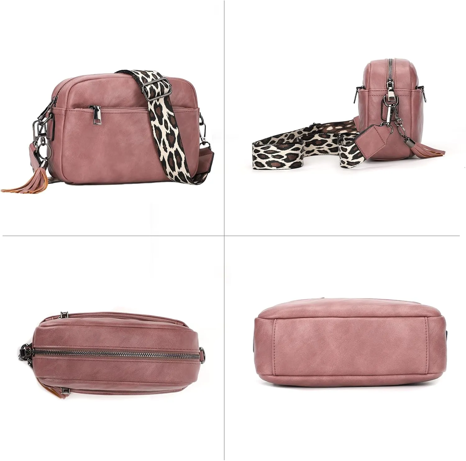 KL928 Small Crossbody Bag for Women, Soft FAUX Leather Cell Phone Purse，Adjustable Strap Shoulder Handbags Wallet Purse
