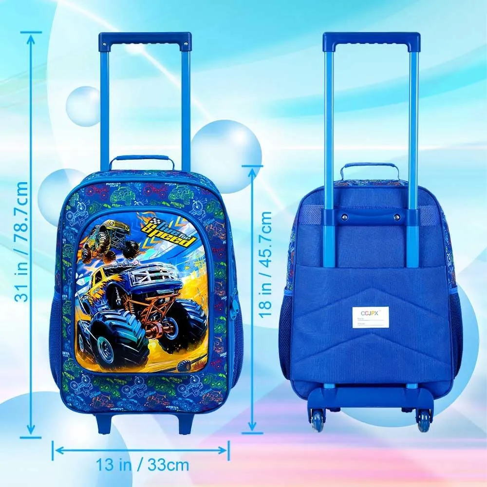 KLFVB Kids Luggage for Boys Girls, Cute Rolling Wheels Suitcase for Toddler, Children Travel Carry on Suitcase