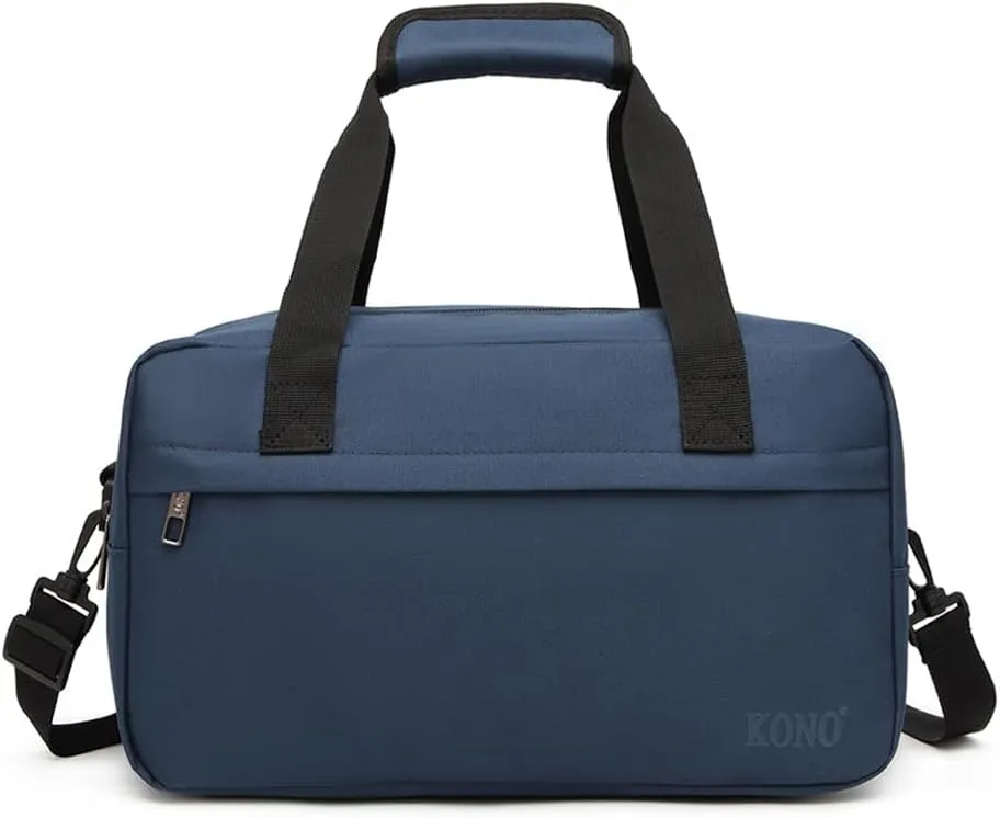 Kono Travel Duffel - 14L Under Seat Carry-On Sports Tote Gym Weekender Overnight Bag - 13.78"x7.87"x7.87" Navy