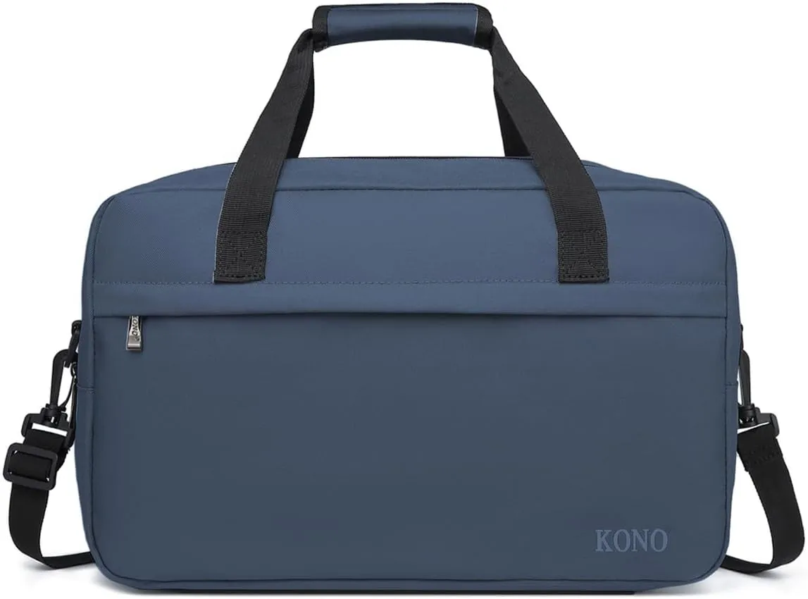 Kono Travel Duffel 20L Under Seat Carry-On Sports Tote Gym Weekender Overnight Bag - 15.75"x9.84"x7.87" Navy