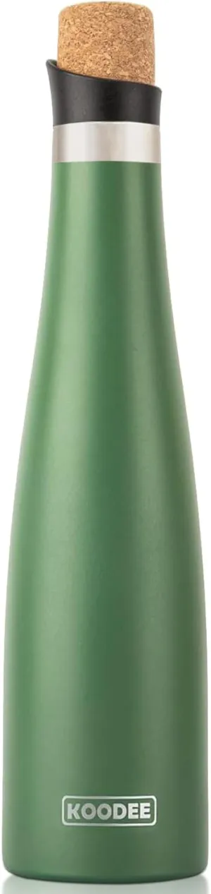 KOODEE Wine Bottle - 700ml Insulated Stainless Steel Wine Bottle with Double Wall Vacuum Sealed Lids,for Wine Lovers Keeps Wine Cold for 24 Hours and Hot for 12 Hours (Mint,700ml)