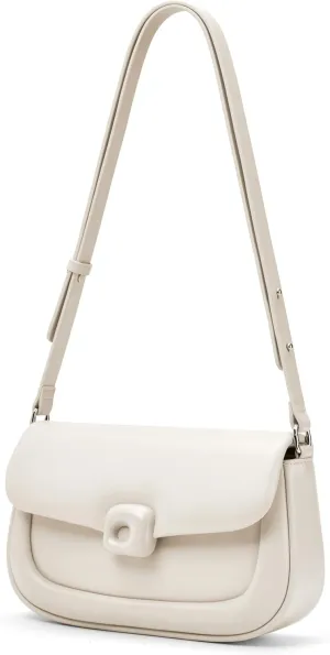 LA FESTIN Cowhide Leather Shoulder Bag for Women - Adjustable Strap Crossbody satchel bags for womenfor with Buckle Closure
