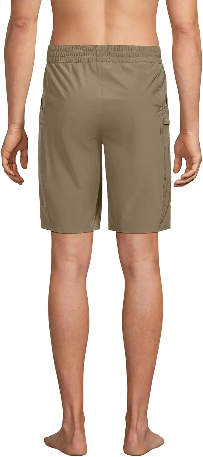 Lands' End Men's 9 Inch Packable Cargo Swim Shorts