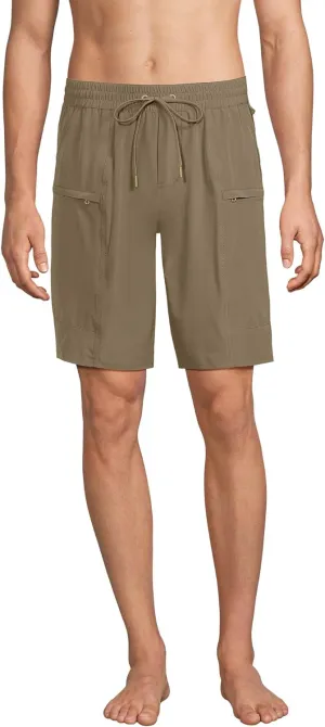 Lands' End Men's 9 Inch Packable Cargo Swim Shorts