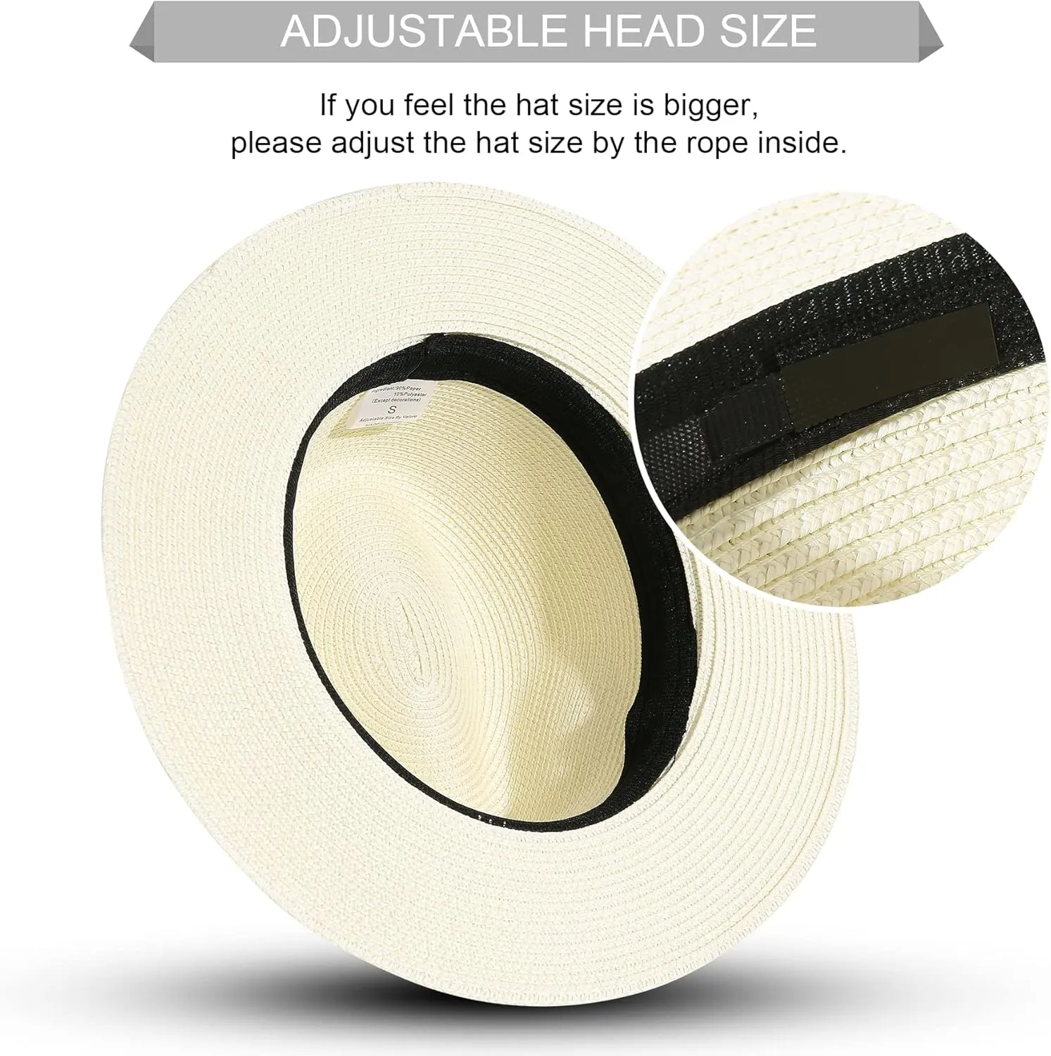 Lanzom Summer Beach Sun Hats for Men Women Foldable Floppy Travel Packable Staw Hat, Wide Brim Hat