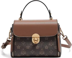 LAORENTOU Designer Satchel Bag for Women, Crossbody Bag for Ladies with Buckle, Medium Purses with Adjustable Shoulder Strap