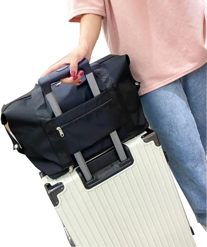 LAPRBY Gym Bag for Women Men Travel Duffel Bags Weekender Bags for Women Drybag Waterproof Bag High-capacity and Shoe Bag (Black)