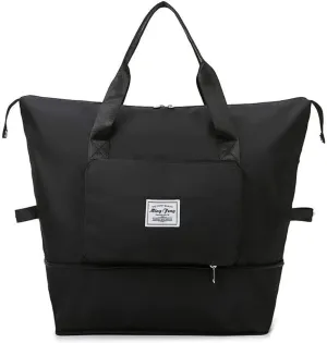 LAPRBY Gym Bag for Women Men Travel Duffel Bags Weekender Bags for Women Drybag Waterproof Bag High-capacity and Shoe Bag (Black)