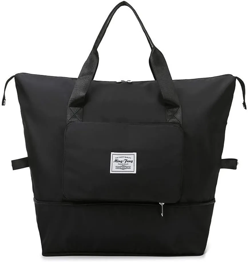LAPRBY Gym Bag for Women Men Travel Duffel Bags Weekender Bags for Women Drybag Waterproof Bag High-capacity and Shoe Bag (Black)