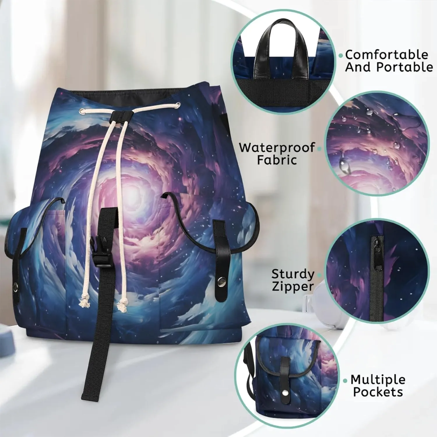 Laptop Backpacks Galaxy Space Travel Backpack for Women Work Backpack Computer Bag for Business Travel Fits 15 Inch Laptop