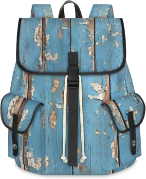 Laptop Backpacks Old Wood Plank Travel Backpack for Women Work Backpack Computer Bag for Business Travel Fits 15 Inch Laptop