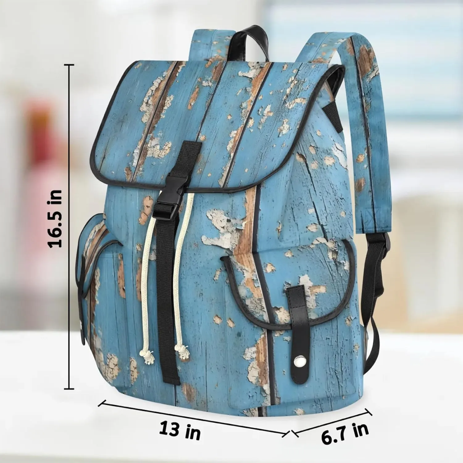 Laptop Backpacks Old Wood Plank Travel Backpack for Women Work Backpack Computer Bag for Business Travel Fits 15 Inch Laptop
