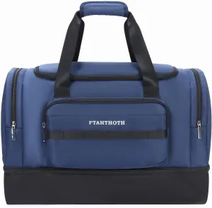 Large 42L Carry On Duffle Bag for Travel & Gym - TSA Approved Airplane Personal Item with Shoe Compartment & Wet Pocket, Water-Resistant Weekender Overnight Bag for Men Women (Blue)