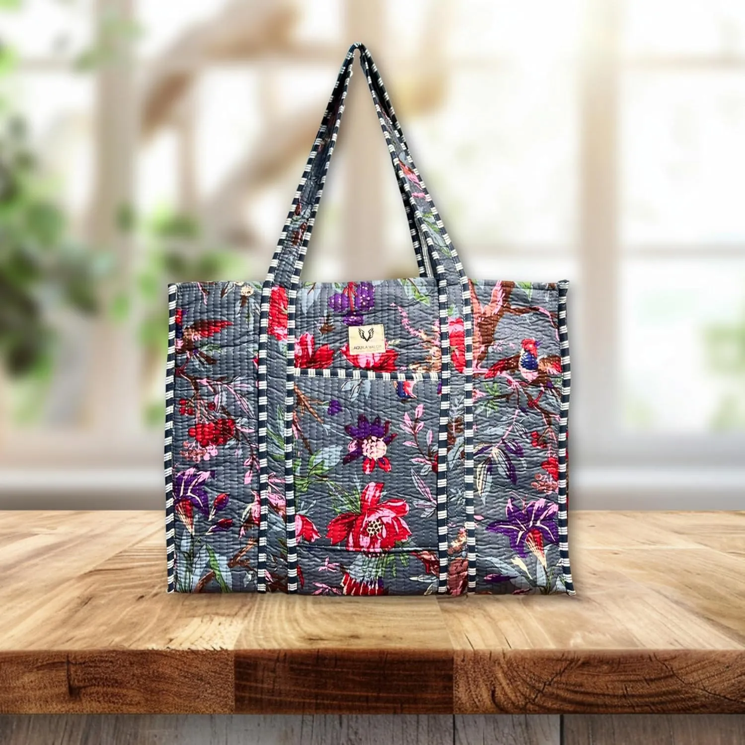 Large Capacity Shoulder Tote Bag 100% Cotton Shopping Bag