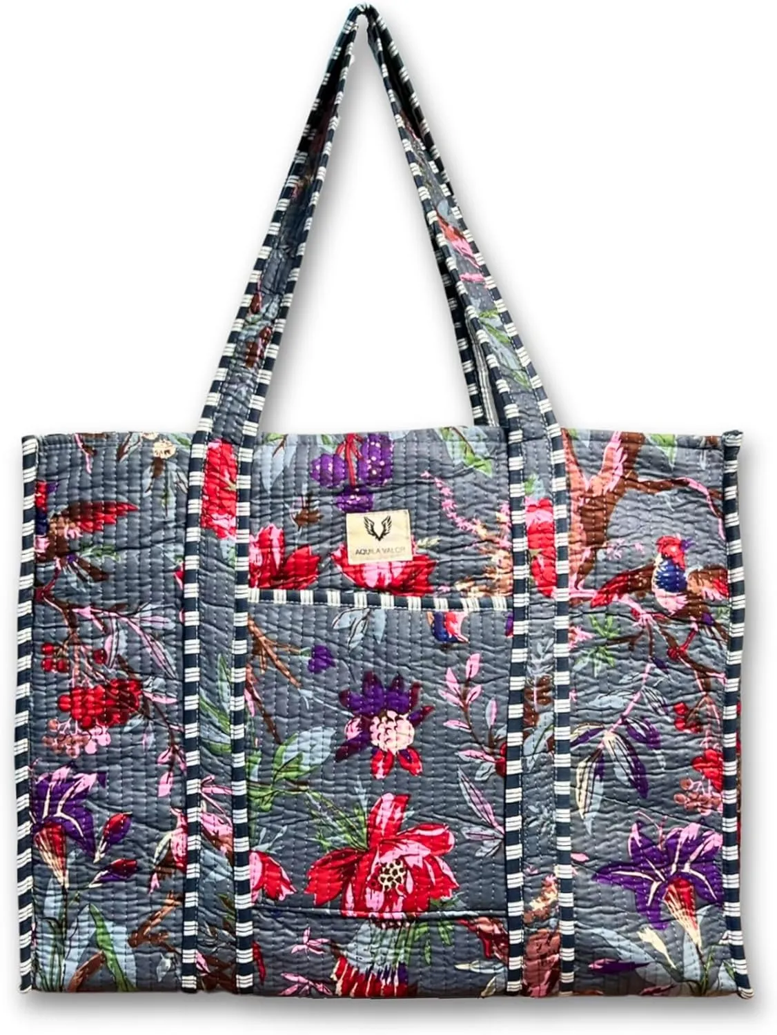 Large Capacity Shoulder Tote Bag 100% Cotton Shopping Bag