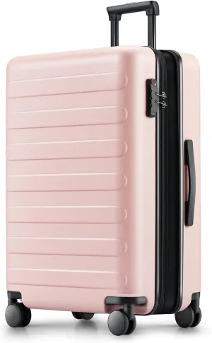 Large Checked Luggage 28 Inch, Checking In Luggage with Smooth Spinner Wheels, Expandable, Hard Shell PC Suitcase, Lightweight Travel Luggage, TSA Approved (Pink, Rhine Max)