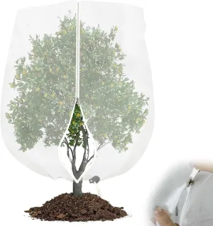 Large Fruit Tree Netting Bag, Reusable Garden Netting for Raised Beds Blueberry Bush Netting Cover with Drawstring Fruit Protection Bags, Bird Netting Tree Netting to Protect Fruit(10ftx10ft)