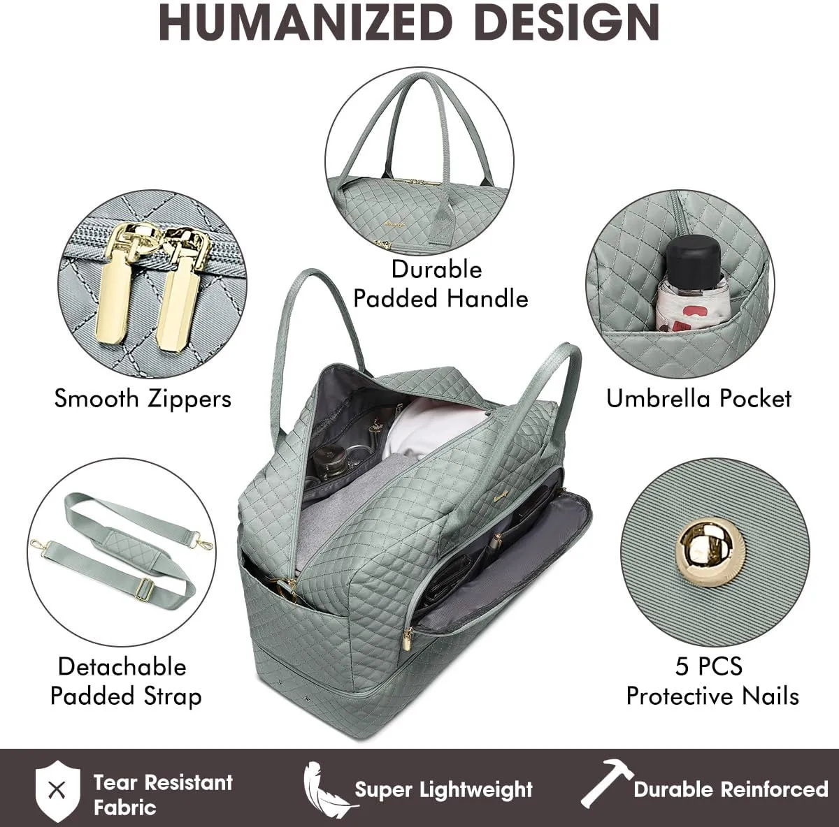 Large Women Travel Duffle Bag, Weekender Bags for Women with Shoe Compartment, Carry on Overnight Bag with Toiletry Bag, Gym Duffel Bag with Wet Pocket, Hospital Bags for Labor and Delivery 3 PCS Set