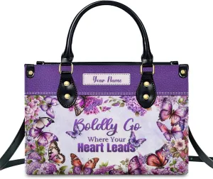 Leather Handbag for Women, Flower Tote Bags Crossbody Bag, Shoulder Purses for Daily & Travel, Gifts for Mom