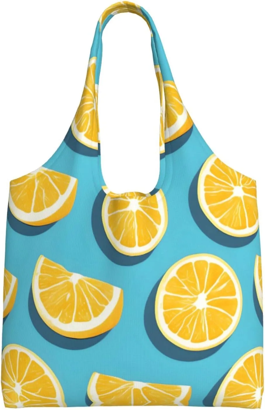 Lemon wedges Printed Single Shoulder Commuter Canvas Bag, Grocery Shopping Bag, Daily Use Canvas Bag