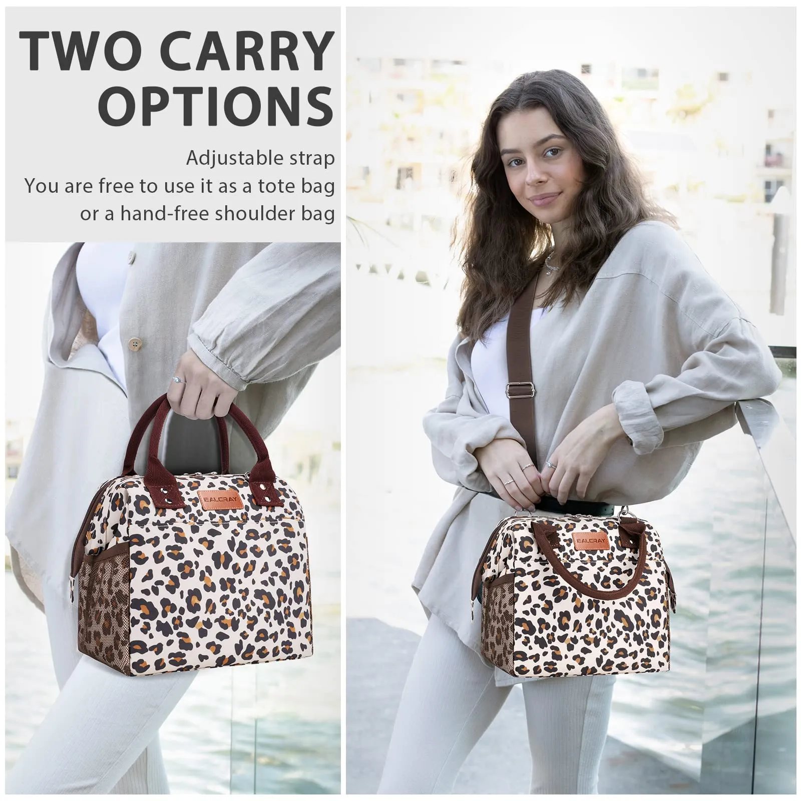 Leopard Print Lunch Bag-2 Carrying Options
