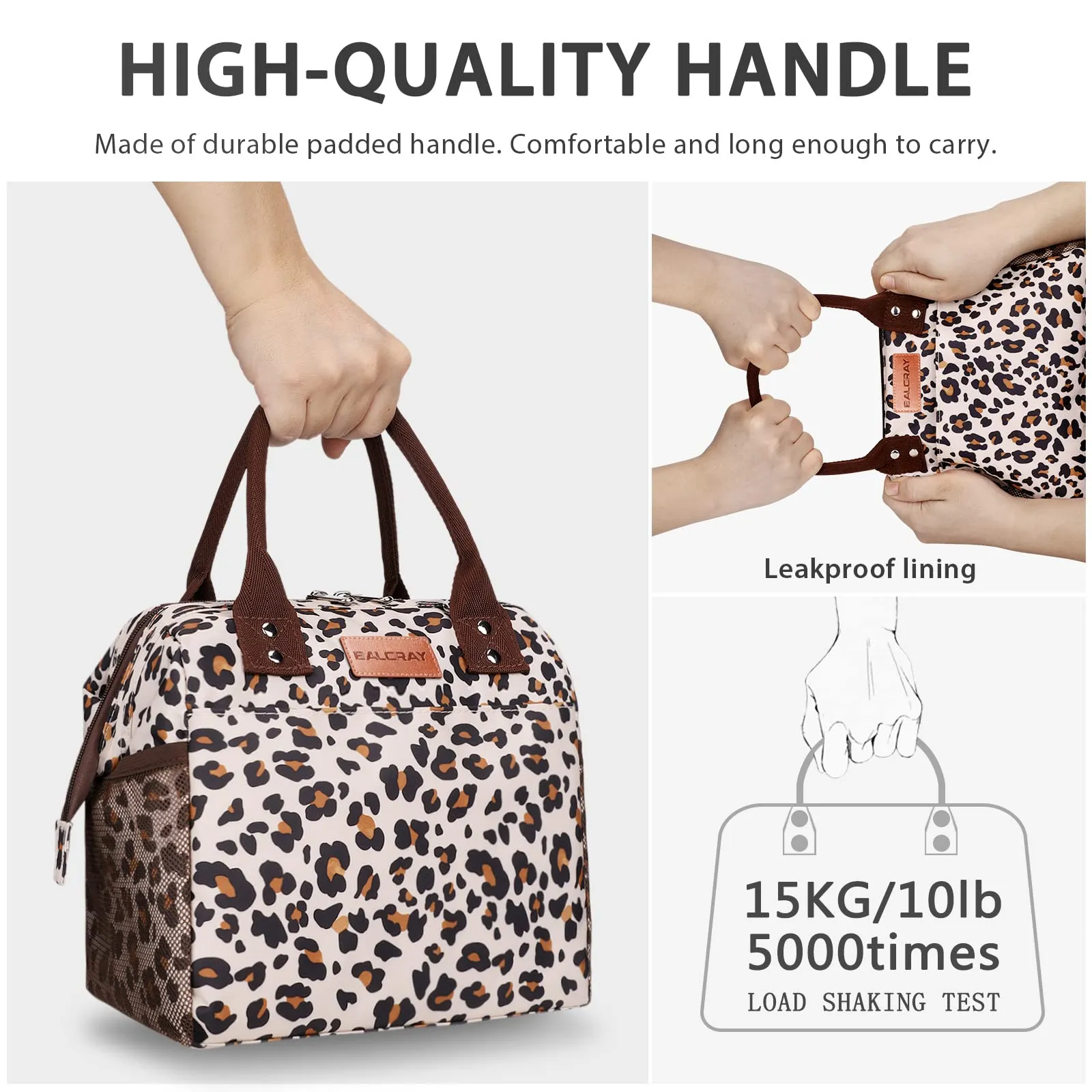 Leopard Print Lunch Bag-2 Carrying Options