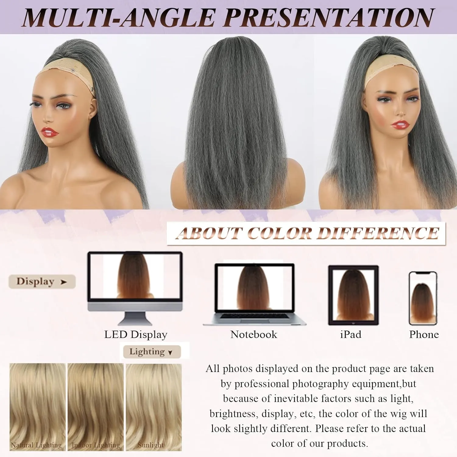 LEOSA Salt and Pepper Drawstring Ponytail for Black Women Gray Ponytail Extension Short Kinky Straight Ponytail Drawstring Yaki Clip on Ponytails for Women Ombre Grey Pony tails Hair Extensions