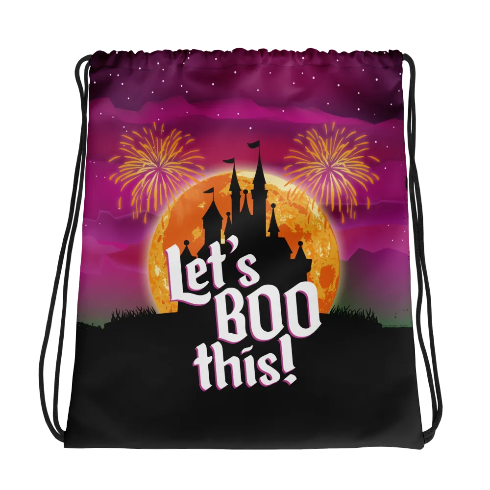 Let's BOO This - Not-So-Scary Halloween Drawstring bag