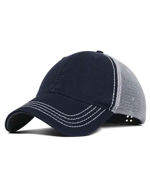 Liberty Bags Garment Washed Cotton Mesh Back Cap - Liberty Bags F787