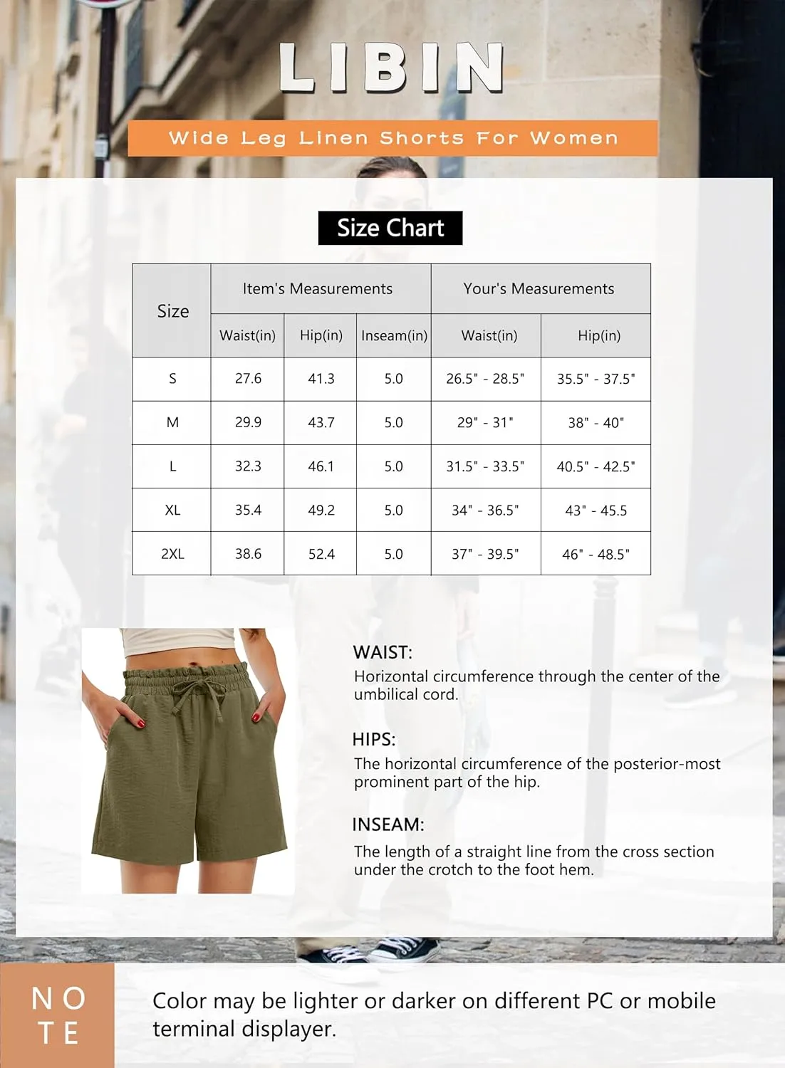 Libin Shorts for Women Linen Shorts High Waisted Lightweight Casual Summer Drawstring Beach Vacation Outfit
