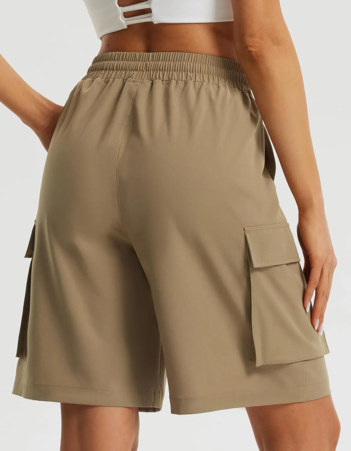 Libin Women's Hiking Cargo Shorts Wide Leg Bermuda Shorts Knee Length Lightweight Quick Dry Casual Short for Summer Travel