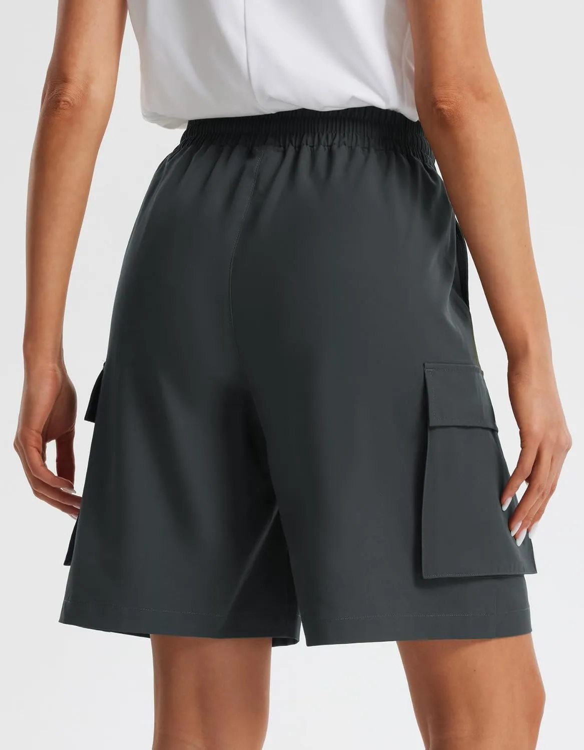 Libin Women's Hiking Cargo Shorts Wide Leg Bermuda Shorts Knee Length Lightweight Quick Dry Casual Short for Summer Travel