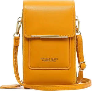 Lightweight Small Crossbody Bags for Women Vegan Leather Cell Phone Purses with Adjustable Strap and Card Slots