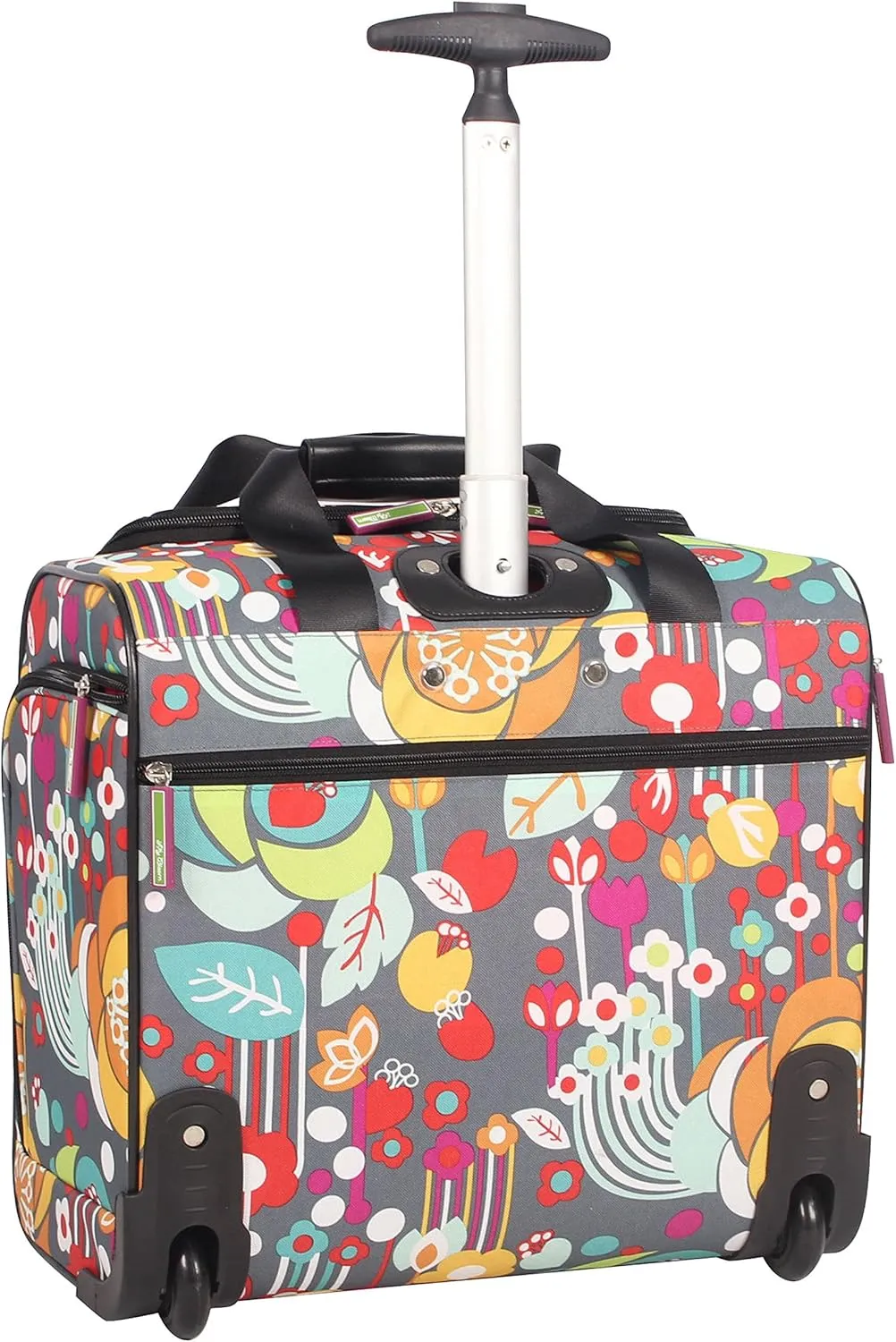 Lily Bloom Designer 15 Inch Carry On - Weekender Overnight Business Travel Luggage - Lightweight 2- Rolling Wheels Suitcase - Under Seat Rolling Bag for Women (Bliss)