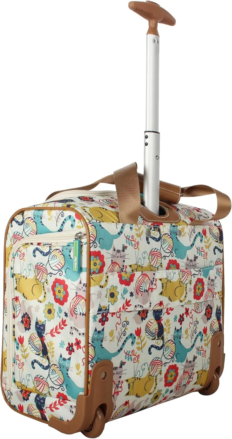 Lily Bloom Women's Under Seat Rolling Bag, White, One Size