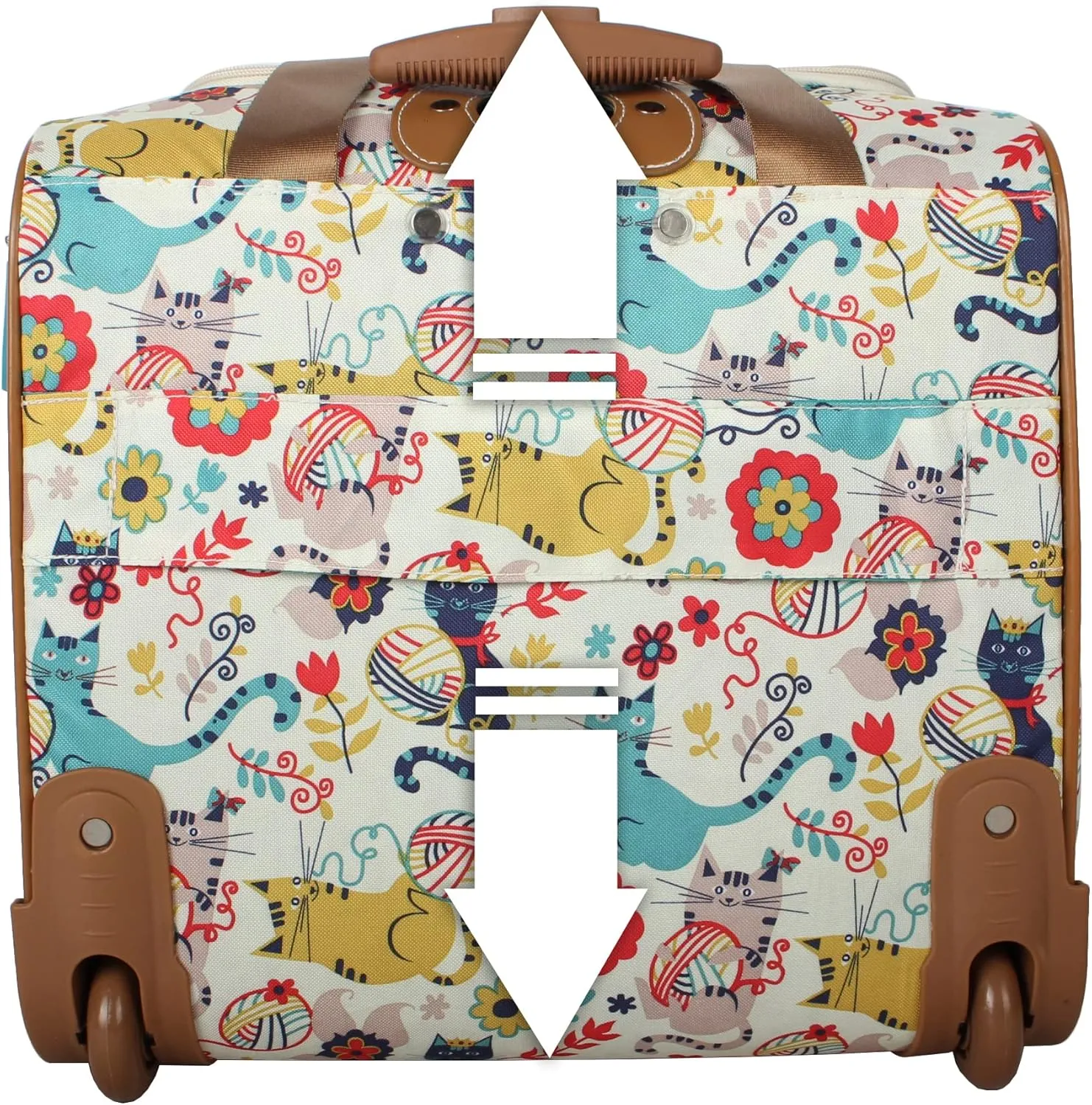 Lily Bloom Women's Under Seat Rolling Bag, White, One Size