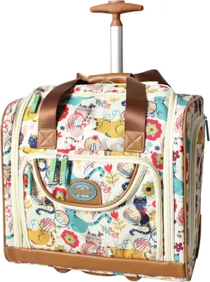 Lily Bloom Women's Under Seat Rolling Bag, White, One Size