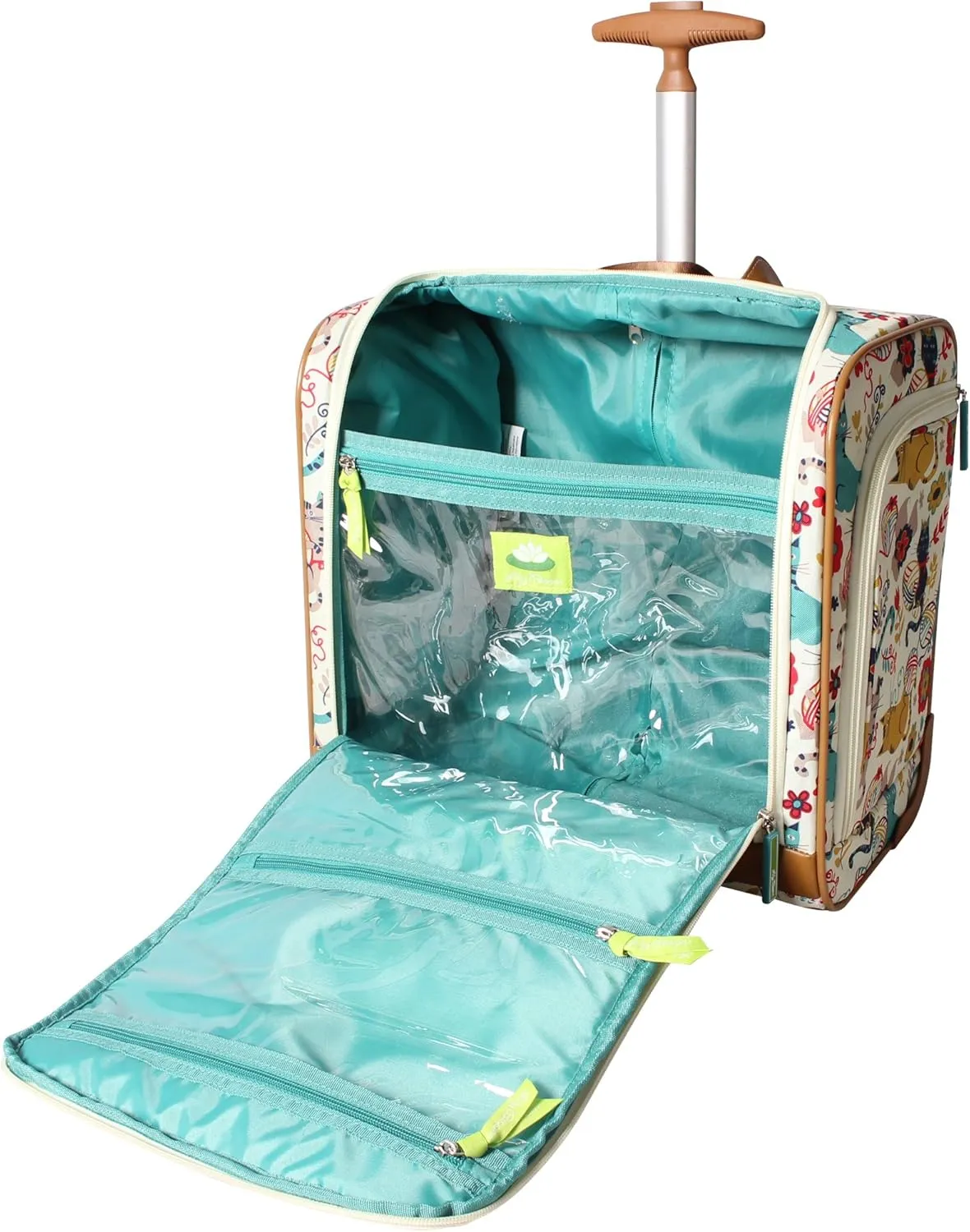 Lily Bloom Women's Under Seat Rolling Bag, White, One Size