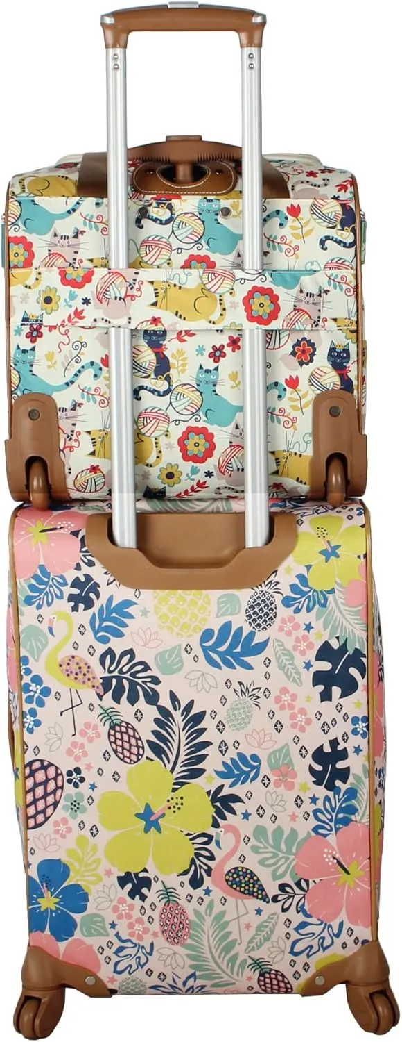 Lily Bloom Women's Under Seat Rolling Bag, White, One Size