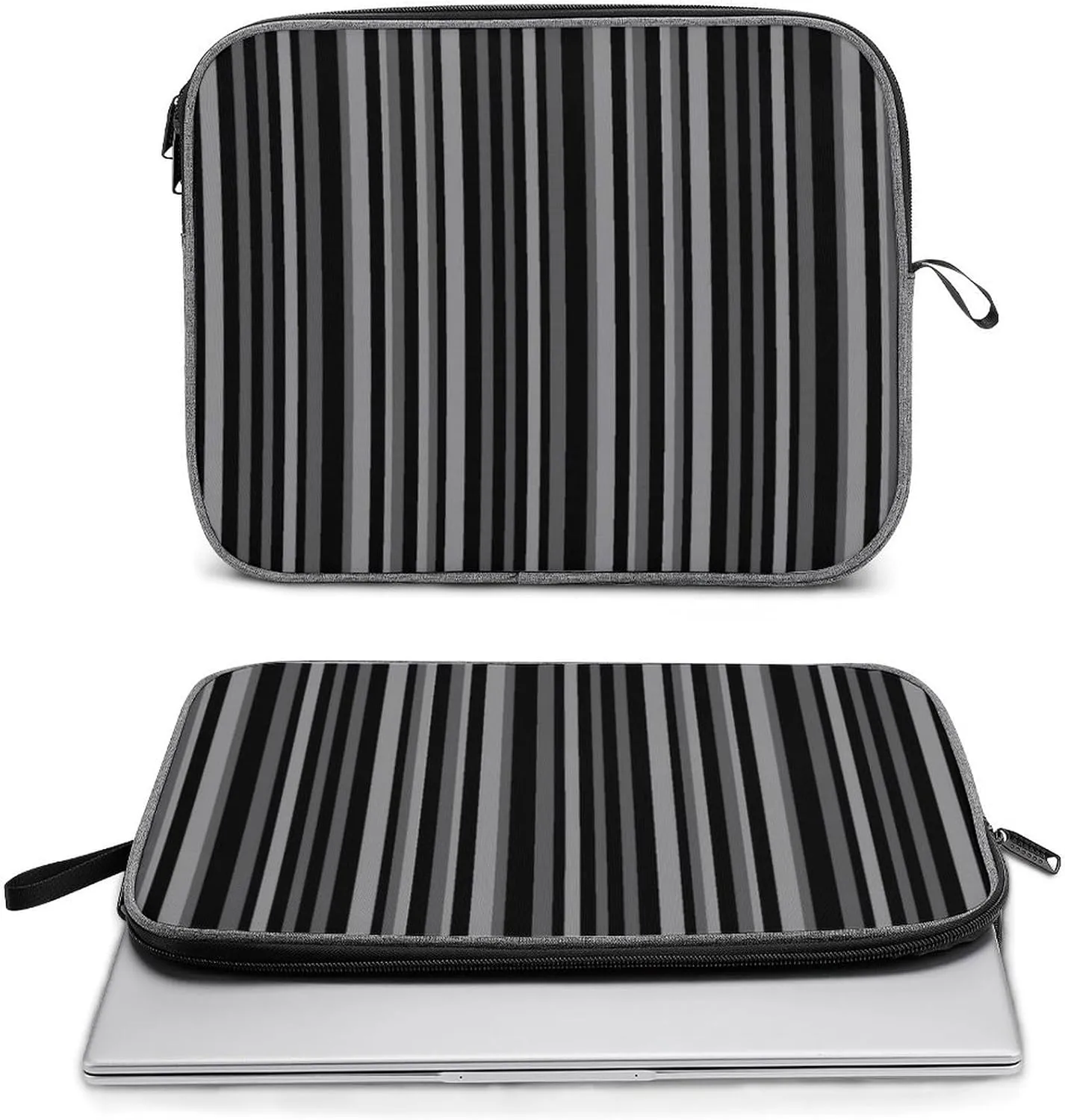 Lines Navy Blue And Yellow Large Capacity Portable Laptop Case Unisex