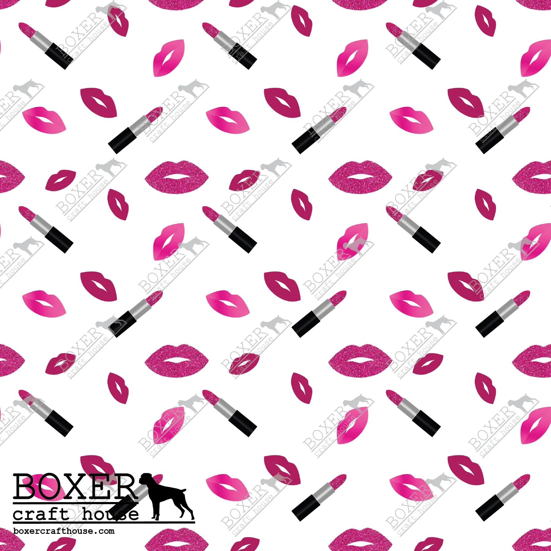 Lipstick Kisses Glitter Lips