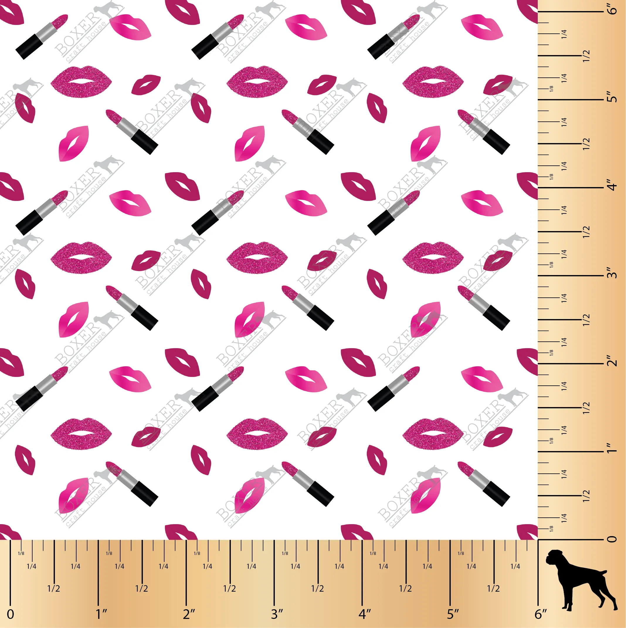 Lipstick Kisses Glitter Lips