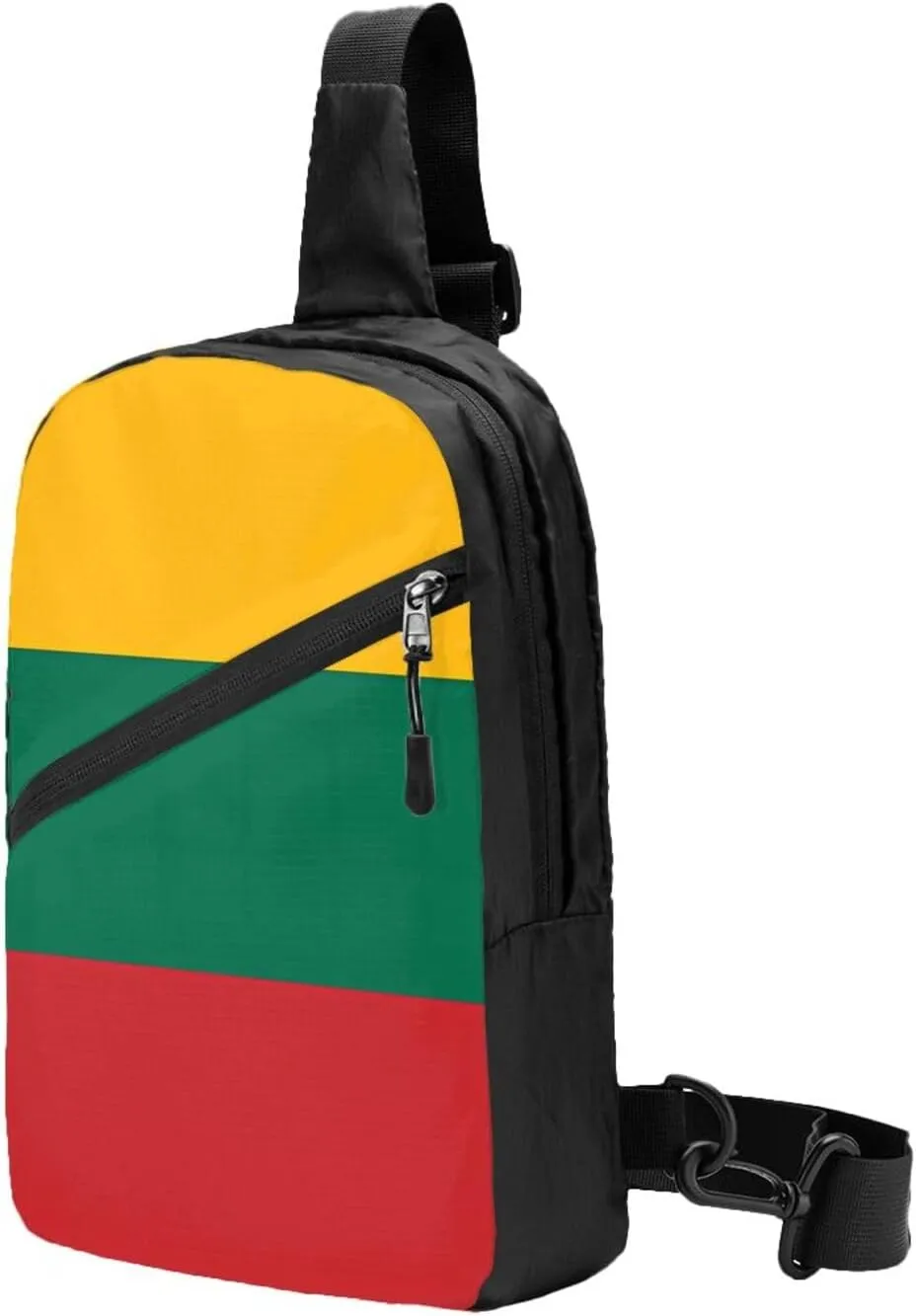 Lithuania Flag Packable Crossbody Bag Portable Sling Bags Foldable Travel Daypack Reusable Sports Shoulder Backpack Diagonally Chest Bag for Workout