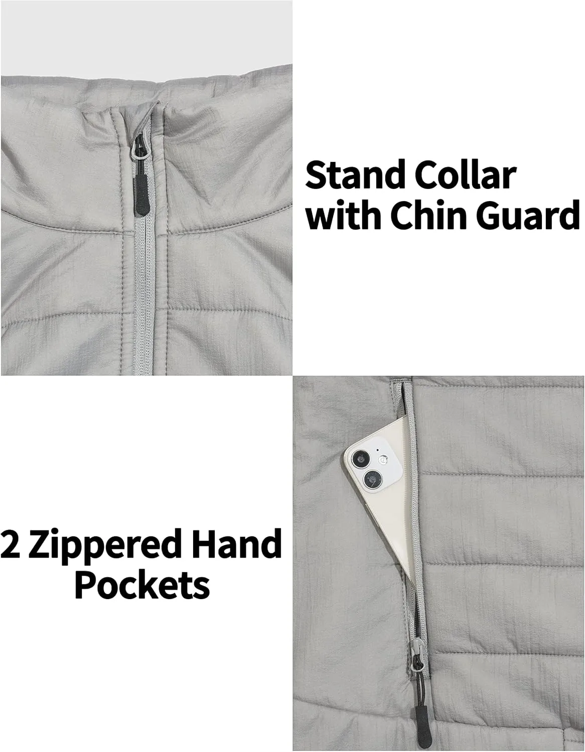 Little Donkey Andy Men's Packable Lightweight Puffer Vest with Recycled Insulation for Running Golf