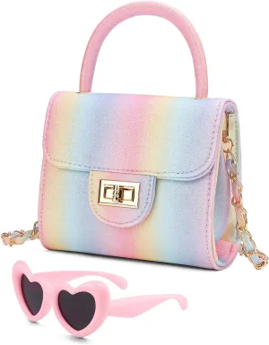 Little Girl Purse Toddler Purse Childrens Purses for Little Girls (Rainbow)